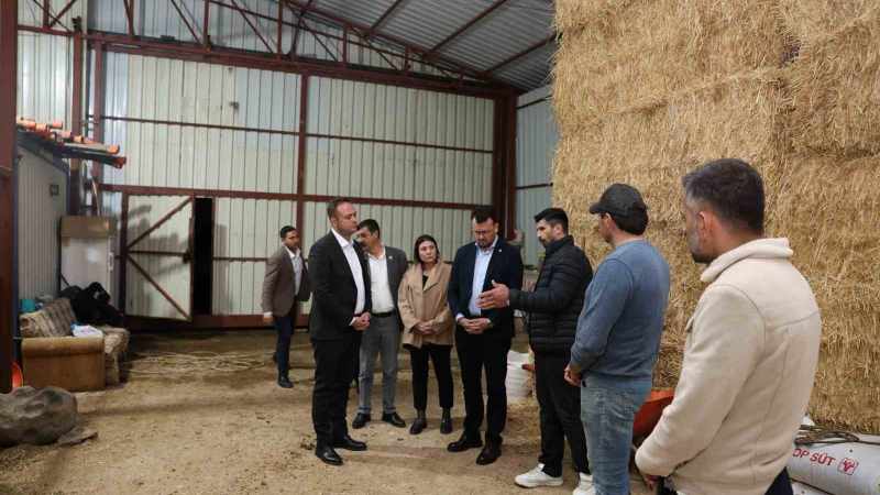 Başkan Dere, şap hastalığından etkilenen ailelere destek olmak için yanlarında yer aldı