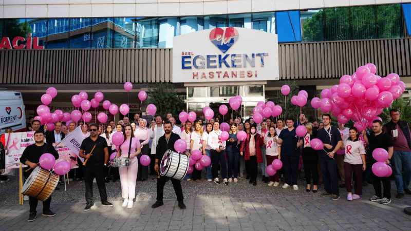 Denizli Egekent Hastanesi, Meme Kanserine Farkındalık Yaratmak İçin Pembe Yürüyüş Düzenledi