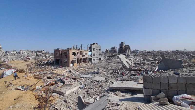 İsrail ordusunun çekilmesinin ardından Cibaliye'de meydana gelen yıkım manzaraları ortaya çıktı