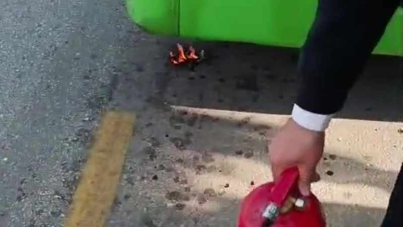 Denizli'de Alev Alan Halk Otobüsünde Büyük Tehlike Atlatıldı