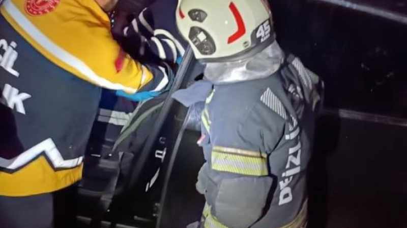 Kontrolden çıkan otomobil uçurumdan aşağıya yuvarlandı 