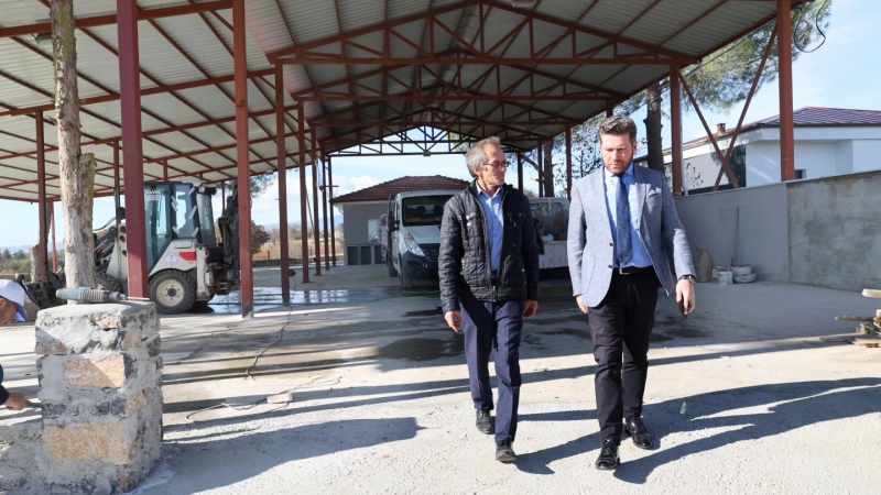 Başkan Tatık, Güzelköy Mahallesi Sosyal Tesis çalışmalarını yerinde inceledi