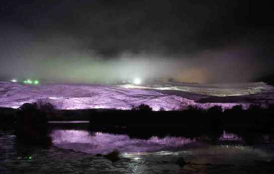 Pamukkale Travertenleri'nde Yağmurun Ardından Beliren Sis, Görsel Şölen Sunuyor