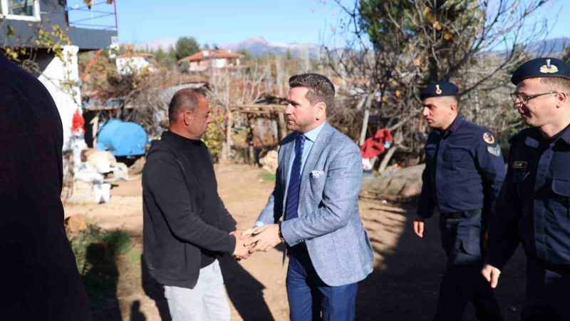 Tavas Belediyesi'nden yangında zarar gören aileye konteyner ev yardım eli!