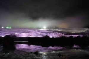Pamukkale Travertenleri'nde Yağmurun Ardından Beliren Sis, Görsel Şölen Sunuyor