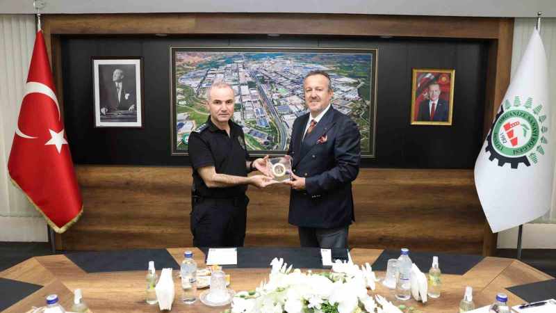 Denizli İl Emniyet M&uuml;d&uuml;r&uuml; Sağdı&ccedil;&rsquo;tan Denizli OSB Y&ouml;netimine tebrik ziyaret etti 