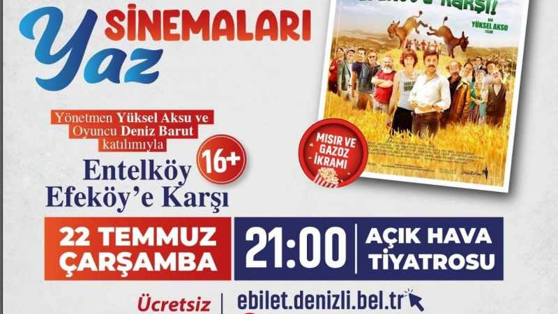 Denizli Büyükşehir'in Yaz Sinemaları, Kendisini Usta Yönetmen ve Ünlü Oyuncuyla Tanıştırıyor!