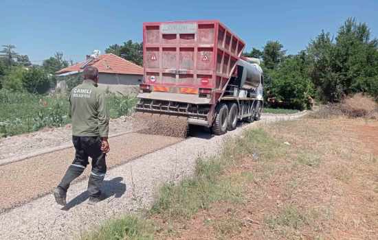 Başkan Arslan, üstyapı projeleriyle ilgili saha incelemesinde bulundu