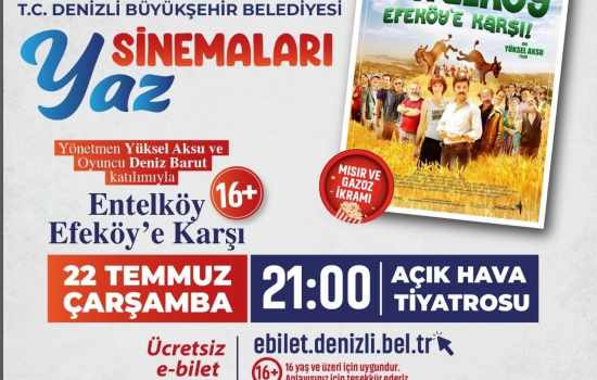 Denizli Büyükşehir'in Yaz Sinemaları, Kendisini Usta Yönetmen ve Ünlü Oyuncuyla Tanıştırıyor!