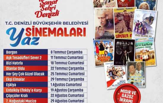 Denizli'de Açık Havada Sinema Keyfi Başlıyor!
