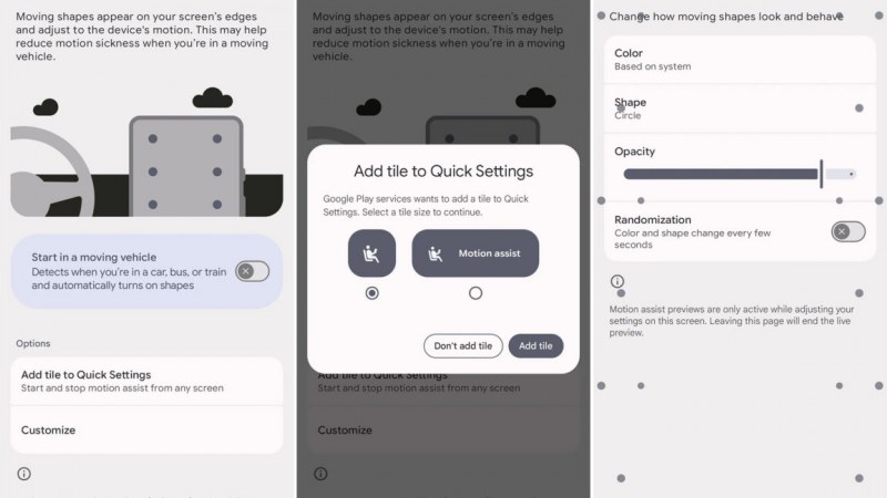 Google, hareket hastalığı önleyici Motion Assist özelliğini Android 17'li Pixel'lerde dağıtmaya başladı