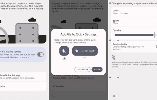 Google, hareket hastalığı önleyici Motion Assist özelliğini Android 17'li Pixel'lerde dağıtmaya başladı