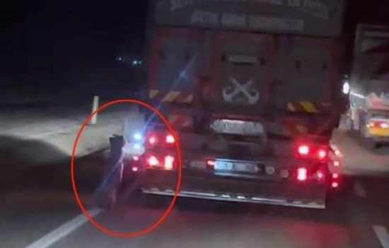 Kamyonetin arkasına bağlanan köpek kilometrelerce sürüklendi