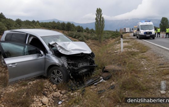Acıpayam'da meydana gelen kazada anne hayatını kaybetti, oğlu ise yaralı bir şekilde kurtuldu