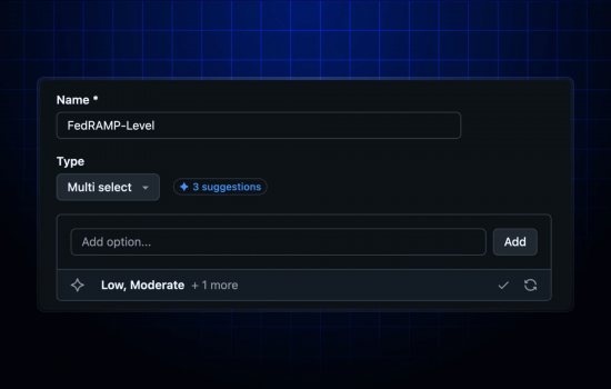 GitHub Copilot, özel özellik tanımları için izin verilen değerler öneriyor