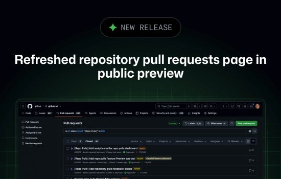 GitHub, yenilenmiş depo pull request sayfasını genel önizlemeye açtı