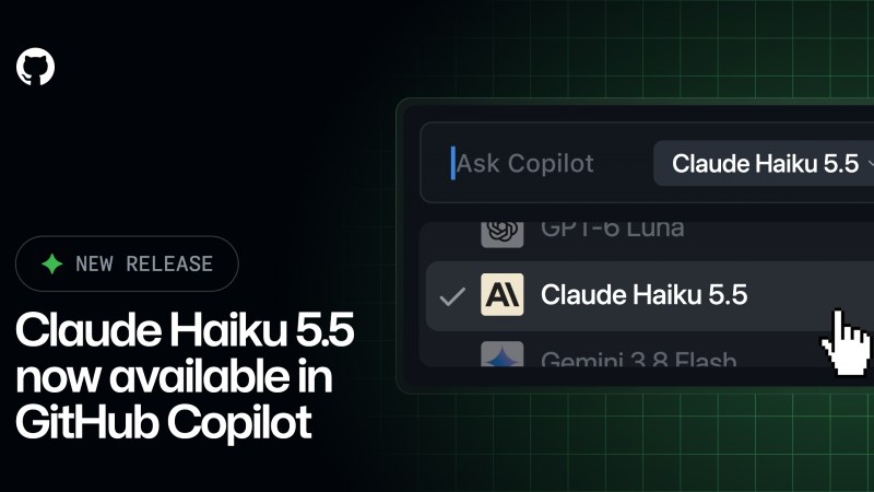 Claude Haiku 5.5 GitHub Copilot'ta genel kullanıma sunuldu