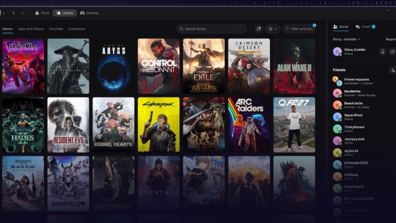 Epic Games, yapay zekâyla yazdığı yeni Launcher'ı Preview olarak kullanıma açtı