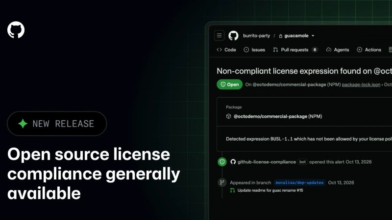 GitHub'da açık kaynak lisans uyumluluğu genel kullanıma sunuldu