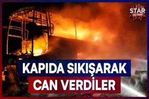 Bayram Tatili Sonrası Korkunç Olay: Yolcu Otobüsü Alev Alev Yandı!