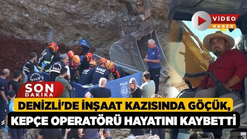 Denizli'de İnşaat Alanında Göçük Meydana Geldi