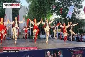 Denizli'de halk danslari festivali: renkler ve heyecan dolu görüntüler