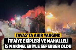 Tavas’ta Korkutan Ahır Yangını! İtfaiye ve Vatandaşlar Müdahalede Bulundu