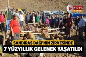 Sandıras Dağı’nın Zirvesinde 7 Yüzyıllık Gelenek Yaşatıldı